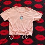 Hello Kitty Pink Coral Ties Crop Top S Photo 0