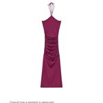 ZARA  Fuchsia-Purple Halter  Dress Size L Photo 4