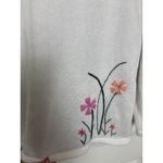 Vintage Butterfly Beaded Flower Embroidered Cardigan Size Small Grannycore White Photo 6