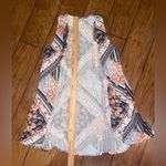 Floral Patterned Sleeveless cardigan size medium vest top sweater Blue Photo 6