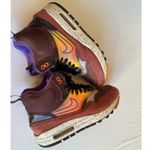 Nike  sz 8.5 Women Air Max 1 Mid Sneaker Boot Deep Burgundy Iridescent Streetwear Photo 10