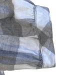 J.Crew Mercantile Size Small Ruffle Flannel Shirt Gray White Plaid Pullover Photo 3