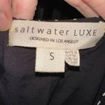 Saltwater Luxe S ruffled black polka dot flowy mini dress Photo 2