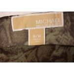 Michael Kors Caftan Top Tunic Size S/M Reptile Sheer Green Swim Cover Brown Ties Photo 1