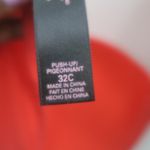 Victoria's Secret  push-up lacey bottom bra with bow in middle in red and white size 32C. Photo 7