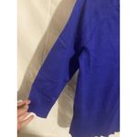 Cable & Gauge  V Neck Sweater Gold Lace Up Royal‎ Blue Baize Medium Photo 3