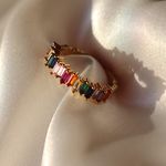 Boutique Rainbow Gem Ring Adjustable 4-9 Photo 0