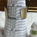 Vintage Maple leaf gold tone brushed cuff bracelet Photo 7