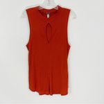 Free People Faye Keyhole Cut Out Ribbed Mock Neck Tank Size Medium Photo 1