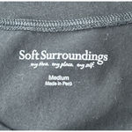 Soft Surroundings  Shirt Womens Medium Black Tunic Top Basic Neutral Minimalist‎ Photo 5