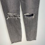 American Eagle  Grey Mom Jeans High Rise Ripped Distressed Minimal Grunge Indie 2 Photo 3