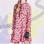 Kate Spade  NY Mini‎ Rose Floral Silk Dress Long Sleeve Short Sun 4 Photo 2