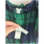Aerie NWT Plaid Ruffle Romper Sleepwear Green Blue Size XS Photo 2