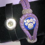 UK Kentucky Wildcats Leather Braided Interchangeable Snap Bracelets Black Photo 0