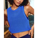 Aerie Offline By  Athletic Cropped 100% Cotton Crochet‎ Tank Top Size Med Photo 1
