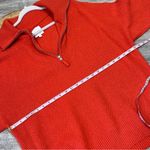 Aerie cozy up waffle knit quarter zip pullover red/orange Photo 5