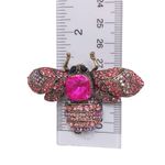 Pink Rhinestone AB Aurora Borealis Bee Statement Piece Pin Brooch Photo 5