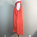 Workshop Republic Clothing Dress Medium Orange Linen Tencel Sleeveless Shift Photo 6