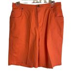 Quaker Factory Burnt Orange Jean Shorts with Relaxed Fit Size Medium preppy Photo 0