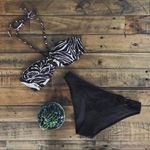 H&M NWOT Y2K Zebra Print Bikini | Size 6 Photo 0