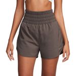 Nike  Dri-FIT One Womens Size Small Ultra High-Waisted Brown Shorts Photo 0