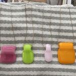 Glass Pendant Necklaces Pink Photo 0