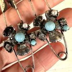 Safety pin flower Earrings Photo 9