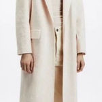 ZARA  Cream Textured Oversized Long Coat(XS) Photo 0