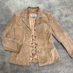 wilson's leather Vintage Wilson’s Genuine leather maxima brown blazer collared jacket Photo 0