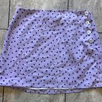 Lulus Skirt Womens Medium Purple Blue Polka Dot Button Front Mini Made USA Photo 0
