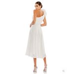 Mac Duggal NWT  ROSETTE ONE SHOULDER TEA LENGTH DRESS Photo 4