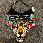 Mara Hoffman REVERSIBLE BASKET WEAVE BIKINI SET JAGUAR PRINT Photo 5