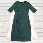 Julian Taylor Green and Black Houndstooth MIDI Dress Photo 1