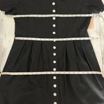 Orvis Vintage 90’s Linen Made in USA Black Button Front Midi Dress Size 12 Photo 5