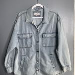 Stoosh Vintage Light Blue Jean Cotton Jacket Shacket Button Front Pockets XL Photo 8