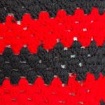 Handmade Handcrafted womens vibrant Red/Black boho Fashion Crochet Poncho cover 32”x 22” Photo 14