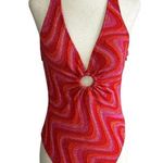 ZARA Pink & Orange Bodysuit 70's Retro Groovy Women Top Size XS | 23-4 Photo 0
