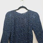 Madewell  Crinkle Georgette Mini Dress in Floral Blue Black Women's Size M Photo 7