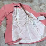 ZARA NWT  Collarless Hook Closure Long Sleeve Pink Blazer Jacket Size Small Photo 2
