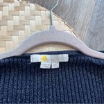 Boden ribbed‎ metallic cardigan sweater womens size XS Silver Photo 2