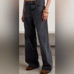 frame denim FRAME LE SLOUCH SITS LOW ON WAIST STRAIGHT LOOSE BAGGY BLACK BUTTON FLY 30 NWT Photo 1