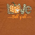 Fall Y'all Love Pumpkin Leopard Print T Photo 1