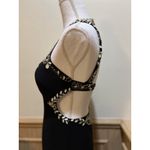 Betsy and Adam Floor Length Prom Dress ~ Black Size 2 ~ Beaded ~ Open Back Photo 6