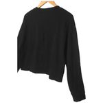 Juicy Couture French Terry Crew Neck Crop Sweatshirt Crown Womens Black L Photo 3