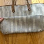 Ralph Lauren Lauren Natural Chevron Tote Bag Purse Large READ Photo 2