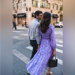 Ulla Johnson NWOT Joan Gathered Floral Silk Jacquard Midi Dress In Lilac Size 2 Photo 1