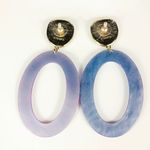 Womens Geometric Purple Dangle Modern Earrings Photo 1