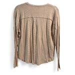 Lucky Brand  Boho Lightweight‎ Button-Front V-Neck Top Neutral Stripe Photo 1