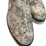 Johnston & Murphy  Flex Perforated Suede Snake Slip On Loafer SZ 8M Gray Silver Photo 1