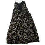 Free People  Size S Charlie Bustier Maxi Dress Black Gold Metallic Whimsigoth Photo 7